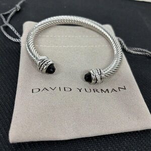 David Yurman Black Stone Cable Bracelet Silver Classic